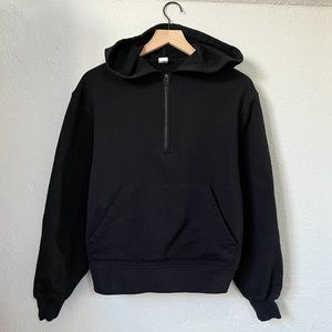 KOTN Half Zip Hooded Sweatshirt Unisex Black